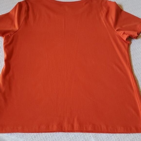 Christopher & Banks Fall Color Sz. L Burndt Orange SS Crew T-Shirt - Picture 6 of 6